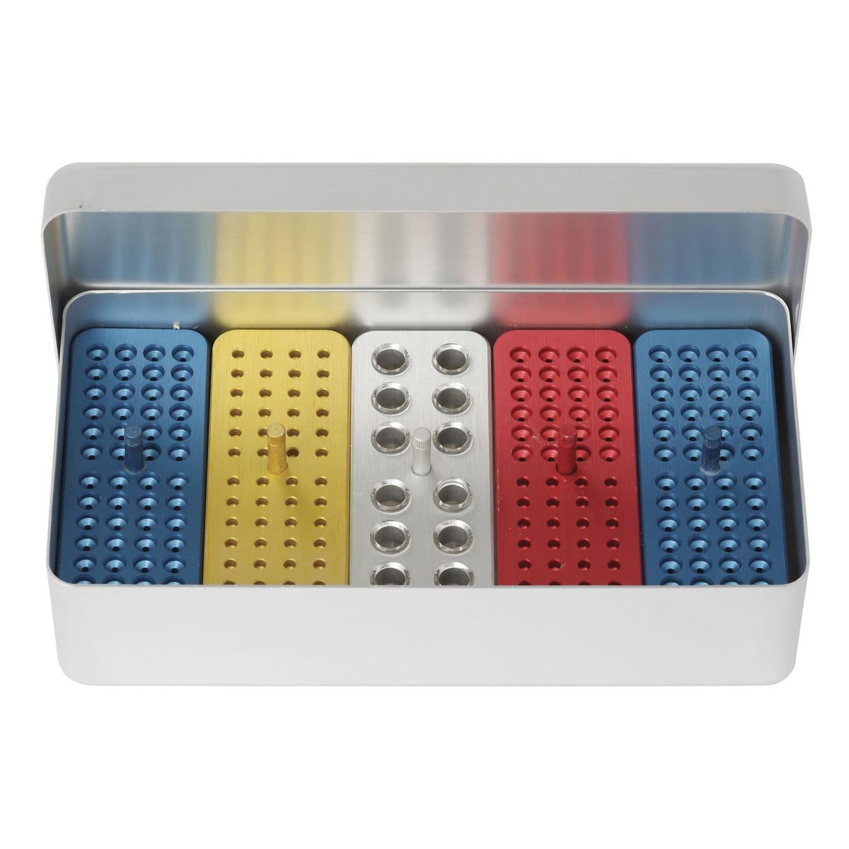 ENDODONTIC BOX ALUMINIUM LARGE 4*48/12 SR/MIX 399363 – Coricama srl, Accessories for Root Canal Treatment