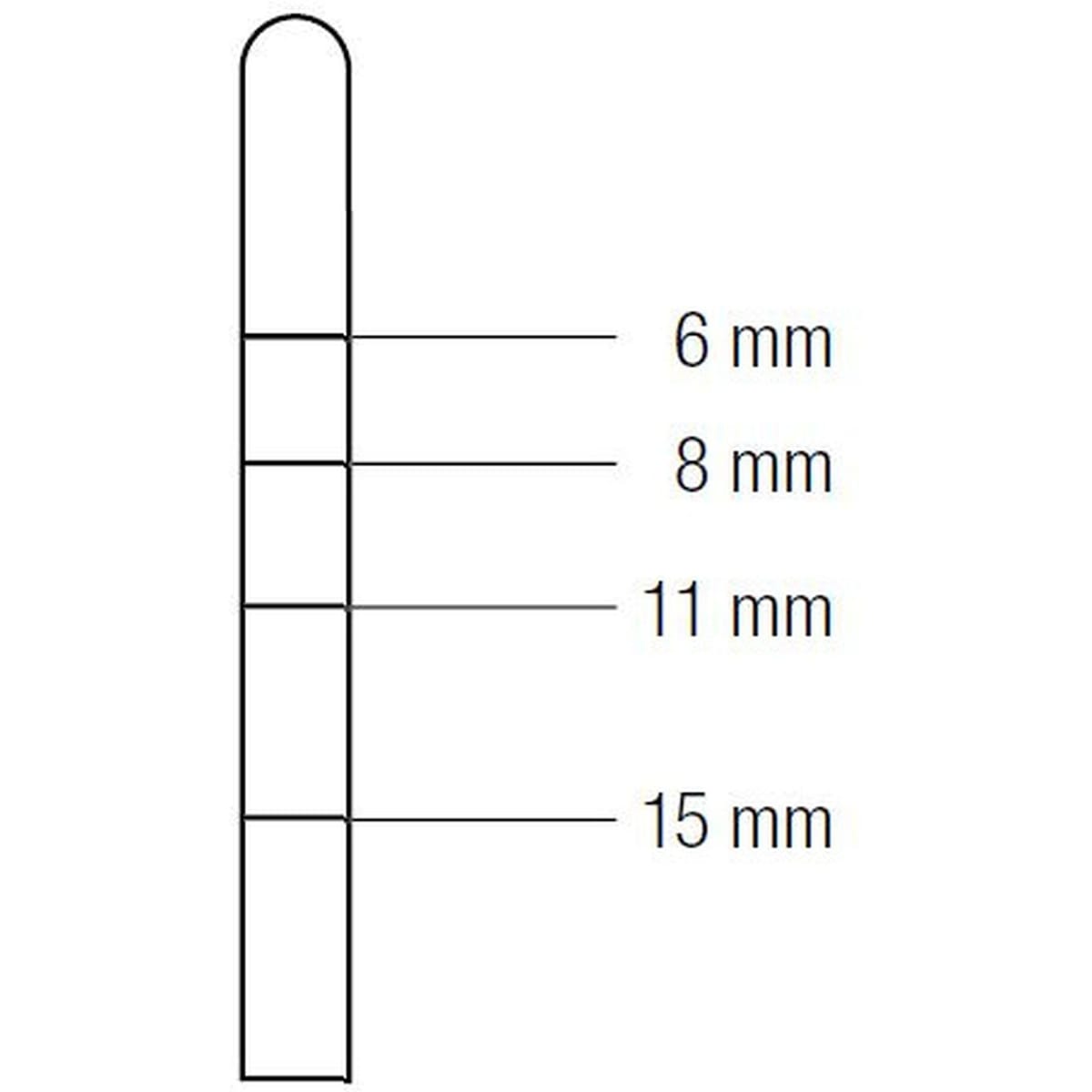 OSTEOTOME CONVEX mm2.7 BAYONET 412160 – Coricama srl, Systemunabhängige Instrumente und Zubehör