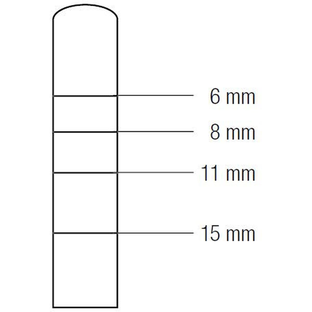 OSTEOTOME CONVEX mm5.0 BAYONET 412180 – Coricama srl, Systemunabhängige Instrumente und Zubehör