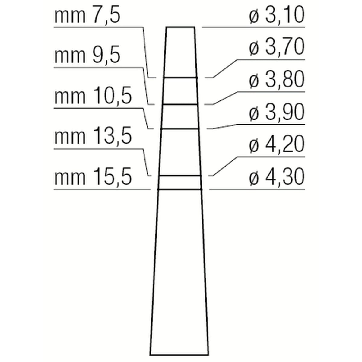 OSTEOTOME mm3.1/mm4.3 414140 – Coricama srl, Systemunabhängige Instrumente und Zubehör