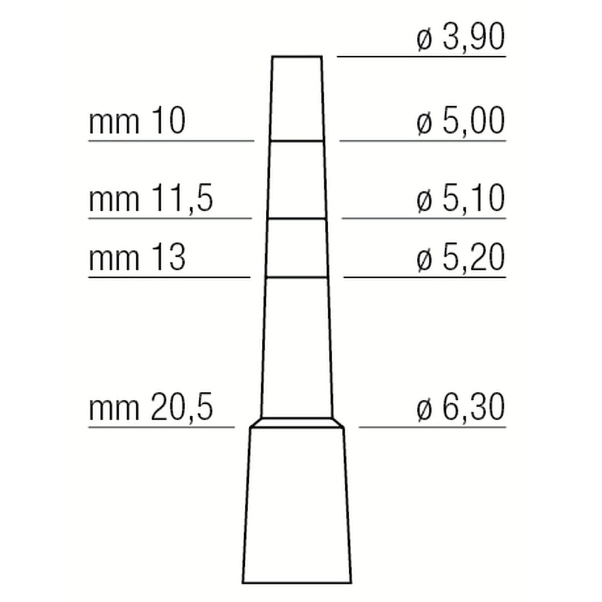 OSTEOTOME mm3.9/mm6.3 414150 – Coricama srl, Systemunabhängige Instrumente und Zubehör