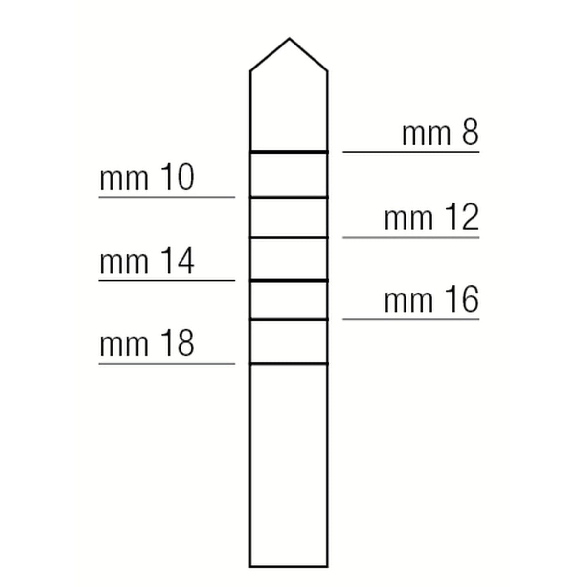 OSTEOTOME POINTED mm3.8 414185 – Coricama srl, System-Independent Instruments and Accessories