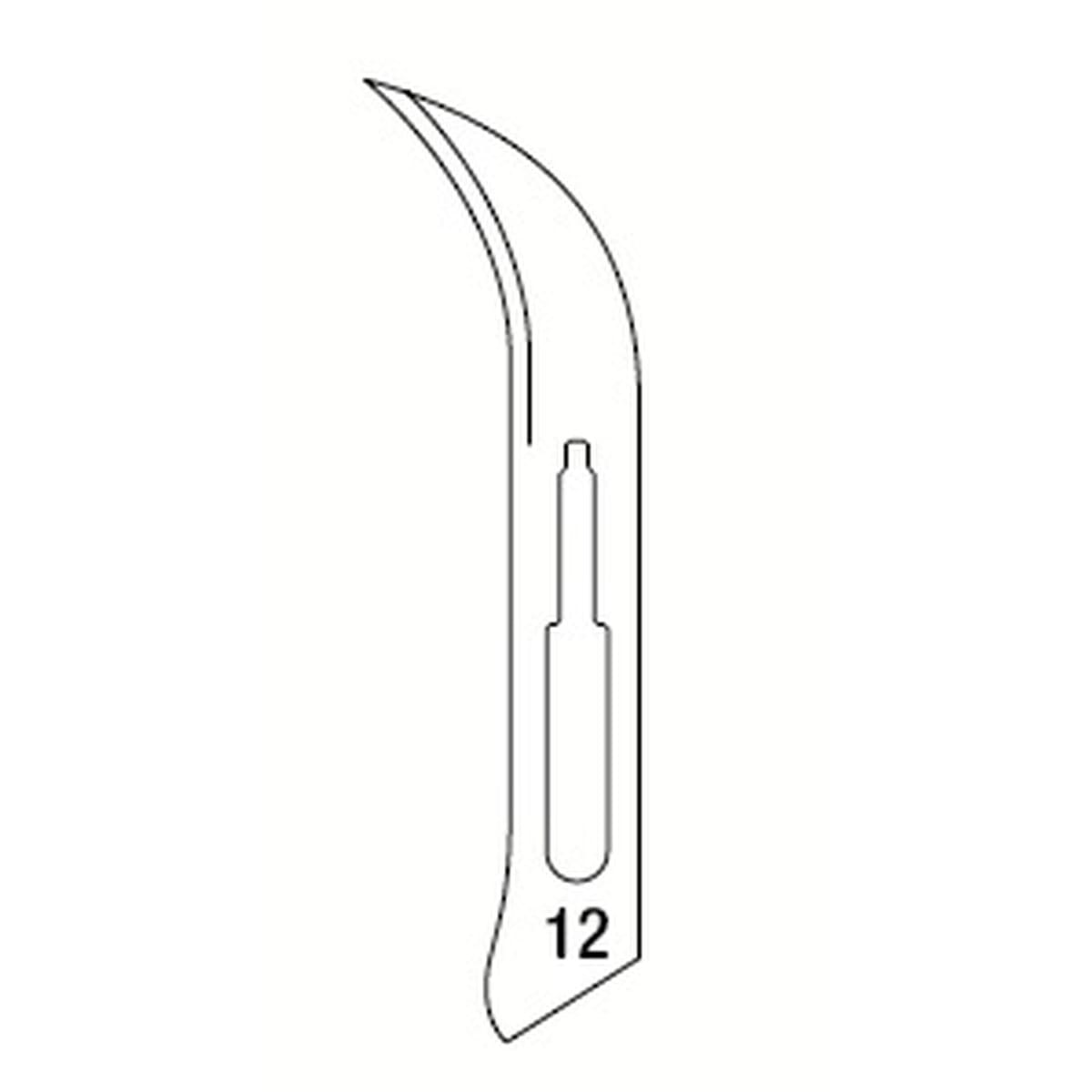 LAMES POUR BISTOURI N.12 - 100 pcs – Coricama srl, Skalpelle und Zubehör