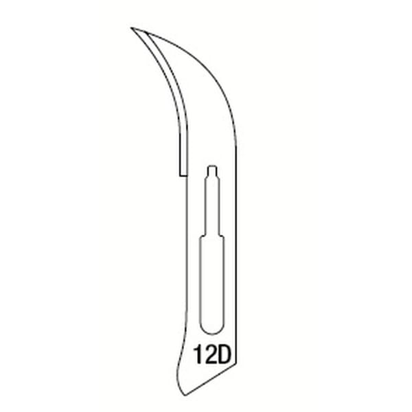 LAMES POUR BISTOURI N.12D - 100 pcs