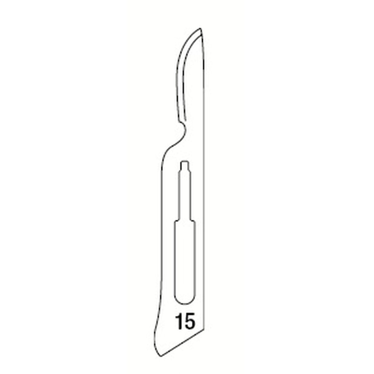 SCALPEL BLADES N.15 - 100 pcs 518150 – Coricama srl, Skalpelle und Zubehör