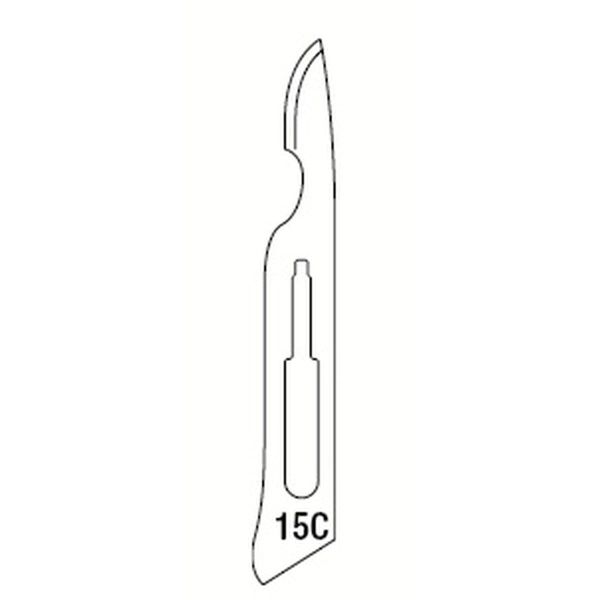 SCALPEL BLADES N.15C - 100 pcs 518155 – Coricama srl, Skalpelle und Zubehör