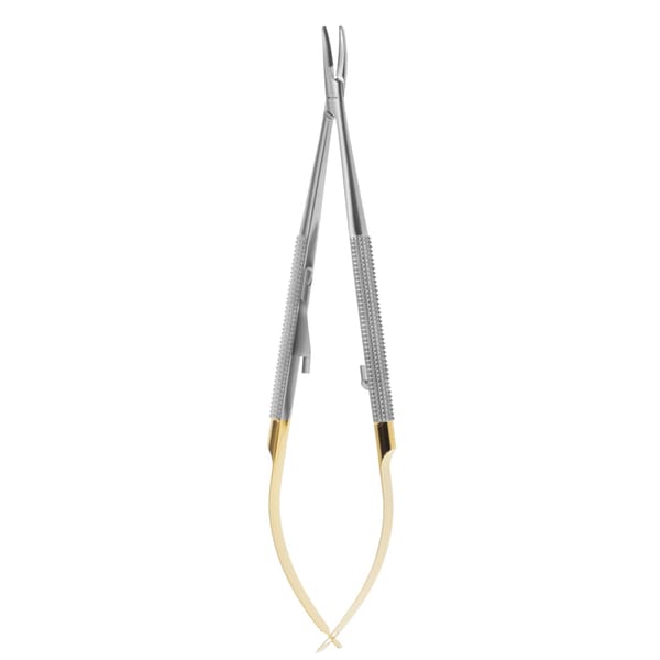 NEEDLE HOLDER CASTROVIEJO mm140 R CURVED TC 520331
