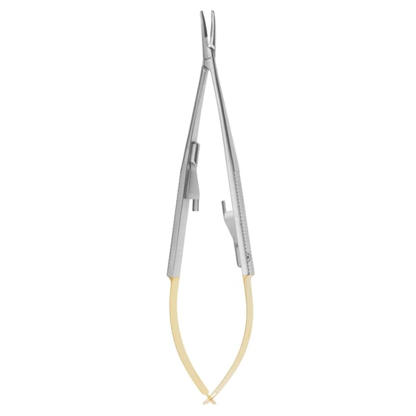 NEEDLE HOLDER CASTROVIEJO mm140 F CURVED TC 520431