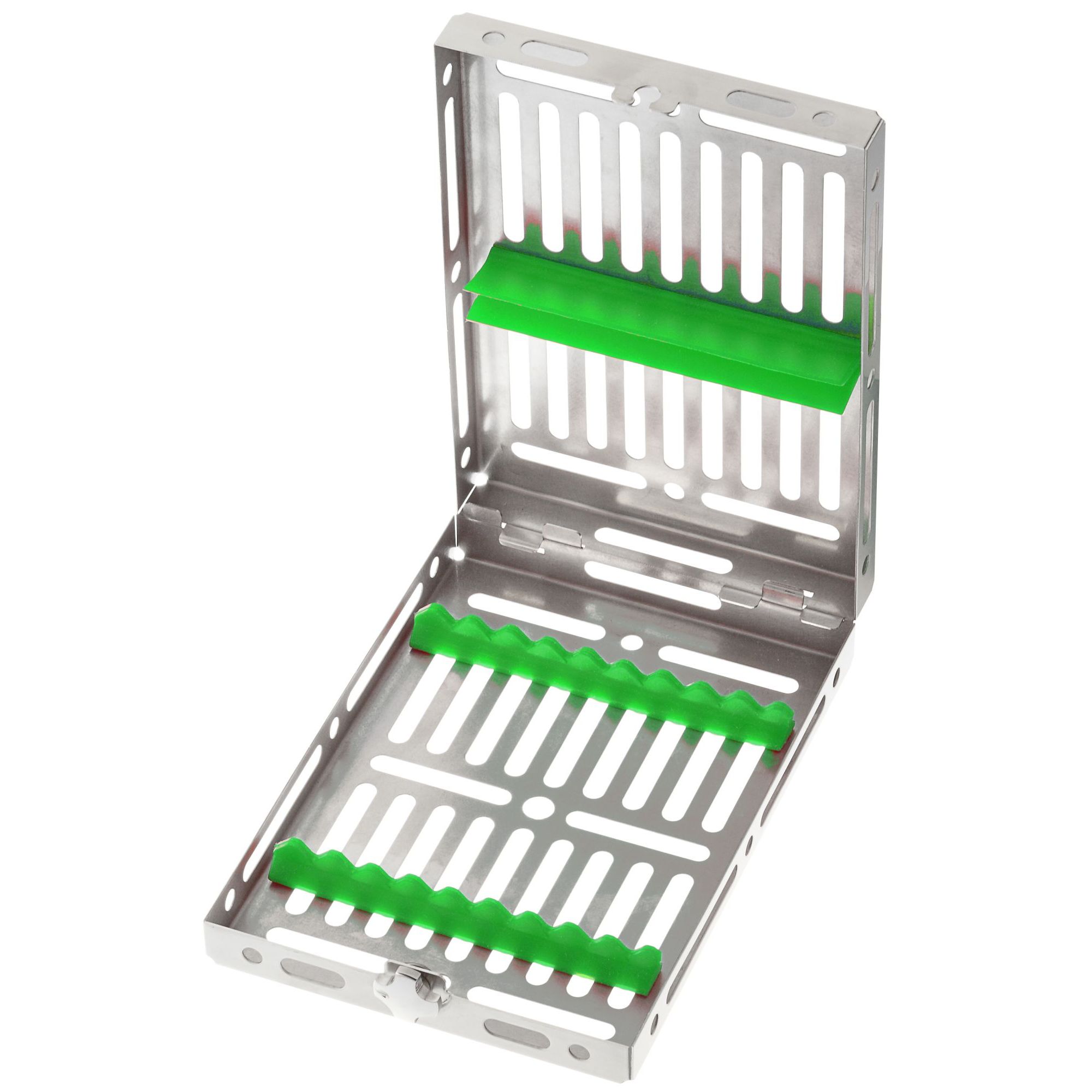 PLATEAU GAMMAFIX DOI VERT – Coricama srl, Sterilization Containers & Trays