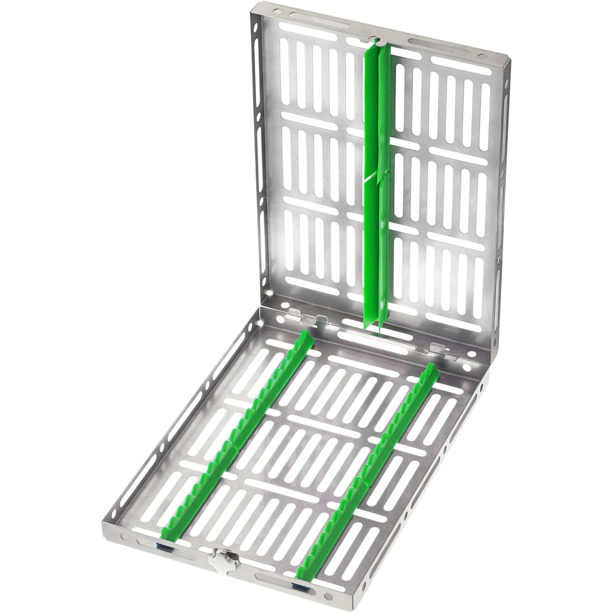 PLATEAU GAMMAFIX QUATRI VERT – Coricama srl, Trays, Sterilization Containers and Accessories