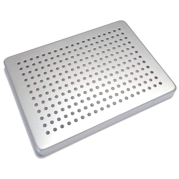 TRAY SMALL PERFORATED ALUMINIUM SILVER - LID 921448