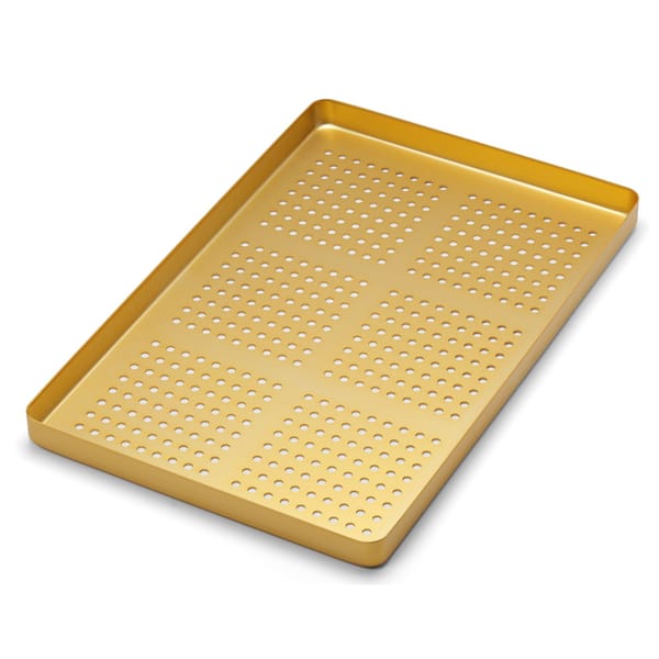 TRAY SMALL PERFORATED ALUMINIUM GOLDEN 921453