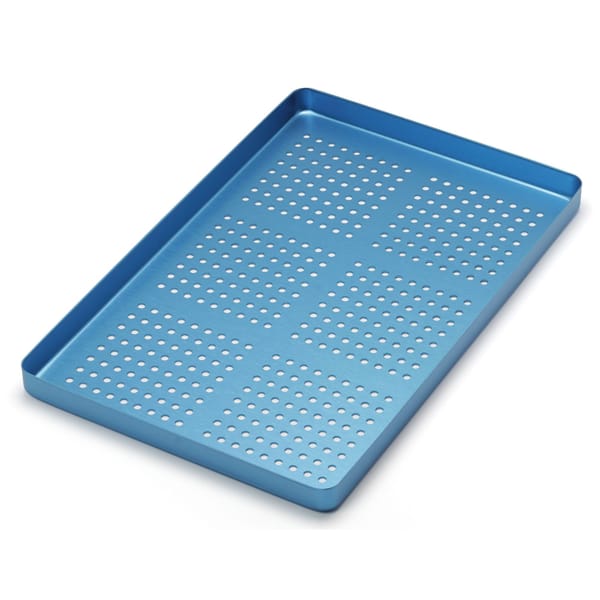TRAY LARGE PERFORATED ALUMINIUM BLUE 921883