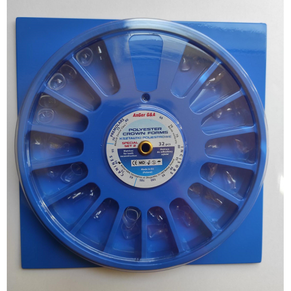 Κασετίνα πυξίδα strip crowns 32τεμ. – Dental Line Ltd, Provisorische Kronen