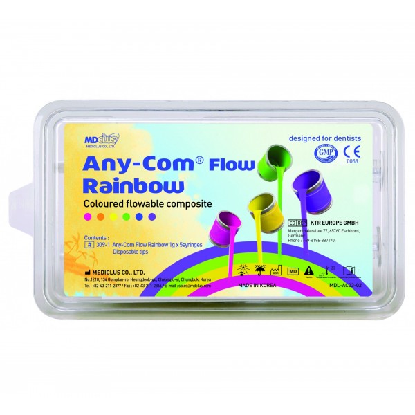 Any-Com Flow Rainbow – Dental Line Ltd, Dental Composites
