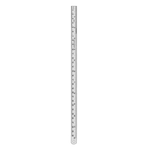 Stahl Lineal, 50 cm / 16″ Einteilung in mm und Zoll 02.340.50