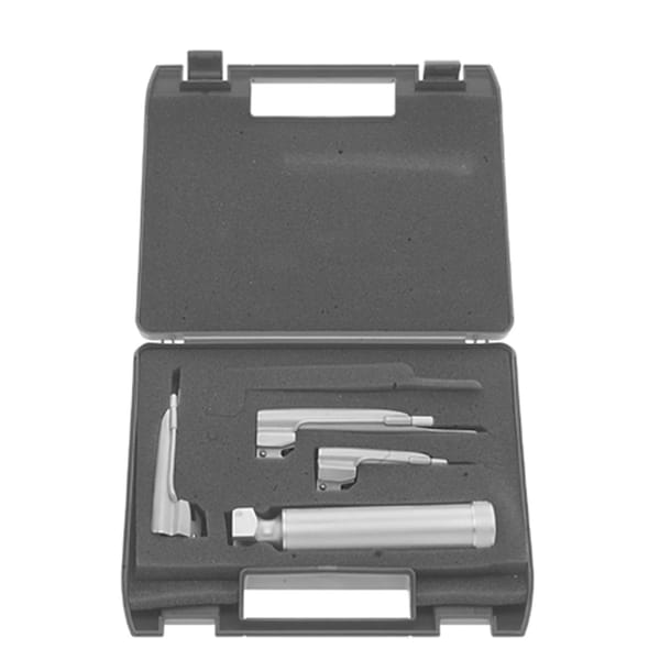 FOREGGER, Laryngoskop Satz, komplett, Fig 2 – 4 mit 3 Spatel 04.223.00