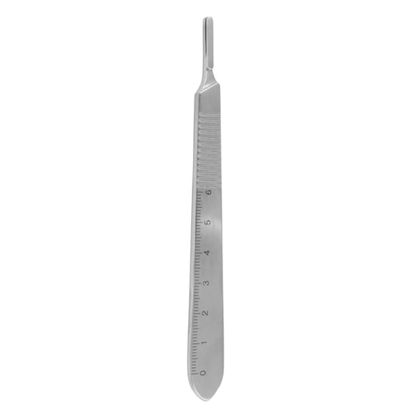Skalpellgriff, 12 cm Fig. 3 für Klingen Fig. 10, 11, 12, 15 nicht kalibriert 06.103.01