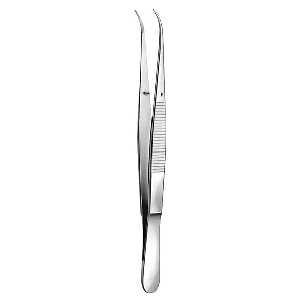 SEMKEN, Pinzette anatomisch, 15 cm mit Stift gerieft