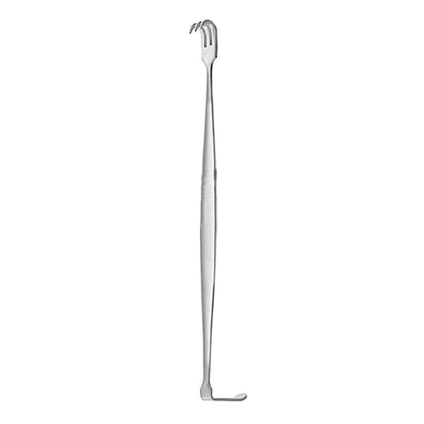 SENN, Wundhaken, doppelt, 17 cm 3 Zähne, stumpf 18.161.17