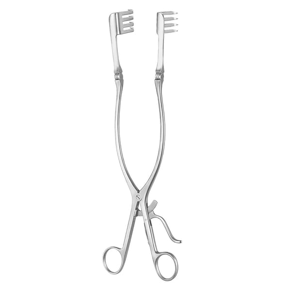 BECKMANN ADSON, Wundsperrer, mit Gelenk, 31 cm 4×4 Zähne scharf 18.690.01