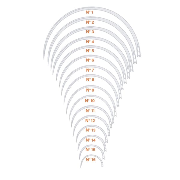 Naehnadel ''G'', dreikantig, Federöhr, 1,2 x 60 mm Fig. 5 1 VE = 12 Stück