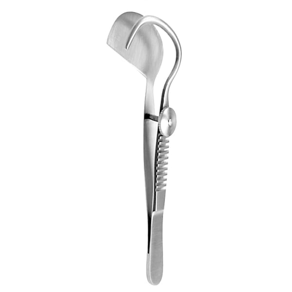 SNELLEN, Entropiumpinzette, 10 cm 35 mm Fig. 1, links, mit Feststsellschraube 5 x 2 Zähne 43.265.10
