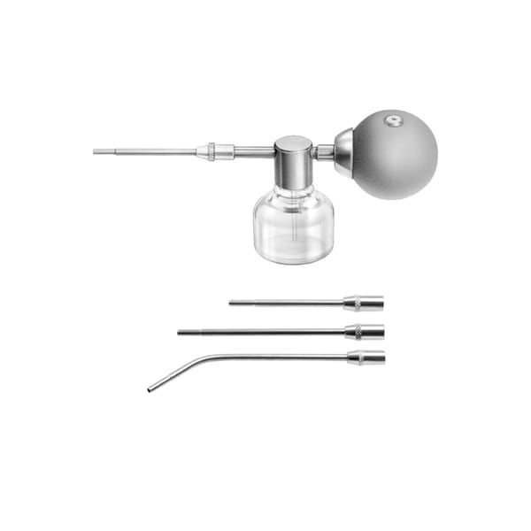 KABIERSKE, Pulverblaeser, komplett, 30 cm mit 3 Kanuelen, mit Gummiball 44.090.00