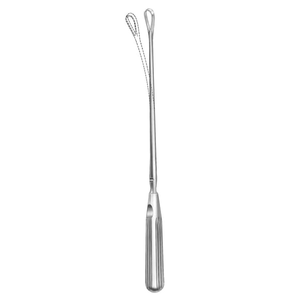 RECAMIER, Kürette biegsam, 16 mm Fig. 8 stumpf 5 x 2 Zähne 70.727.16