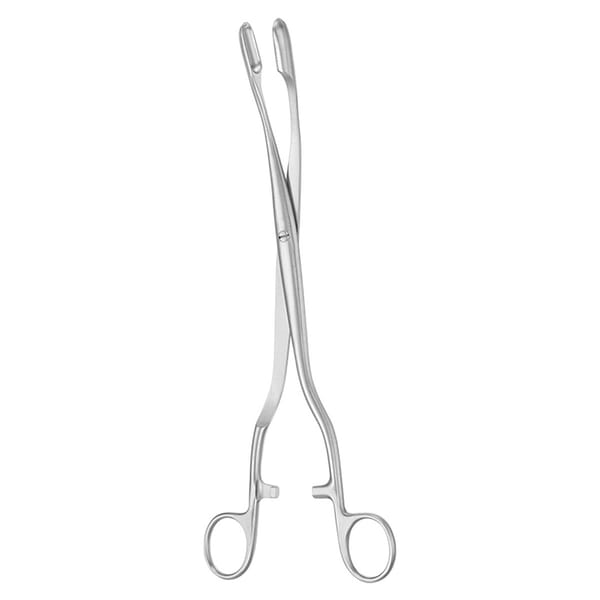 WINTER, Plazenta- und Abortuszange mit Sperre, 28 cm breite Fläche 72.247.03