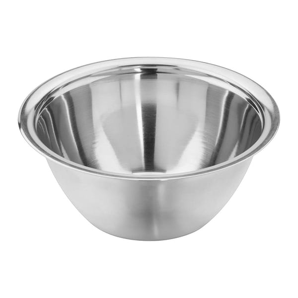 Lösungsschale, Ø 100 mm 18 / 8 Stahl ohne Ausgießer 0 x 2 Zähne 88.130.10