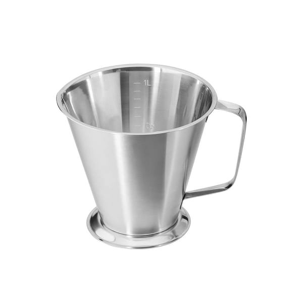 Meßbecher, Oberfläche sandgestrahlt, 1,0 l 18 / 8 Stahl 88.140.10