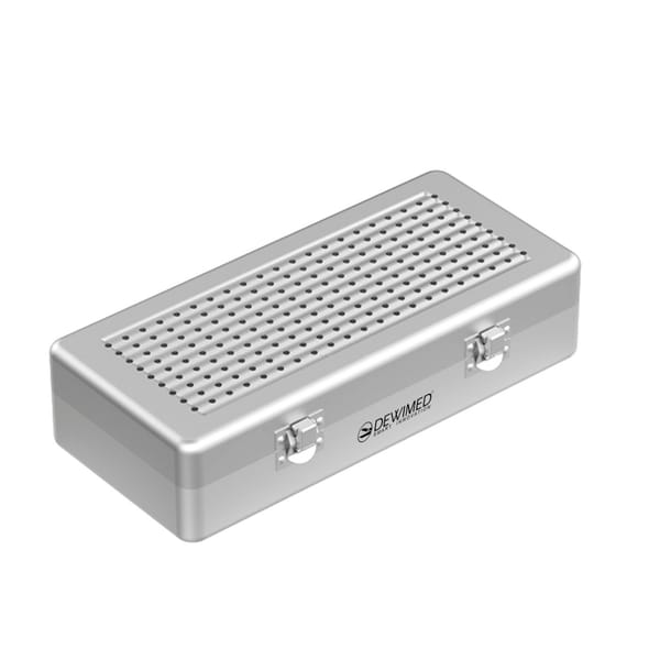 container implant model, 300 x 150 x 75 mm grey non-perforated bottom and perforated lid 88.501.50