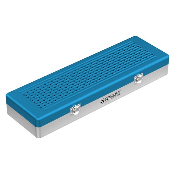 container implant model, 500 x 170 x 75 mm blue non-perforated bottom and perforated lid 88.501.80