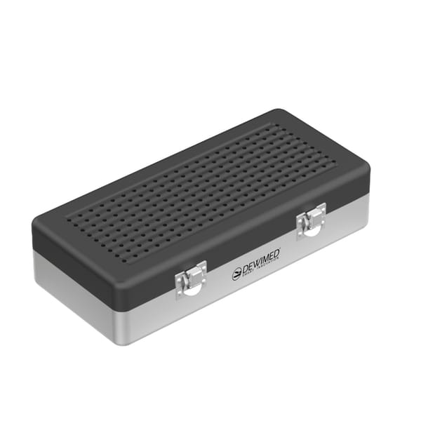 container implant model, 300 x 150 x 75 mm black perforated bottom and perforated lid 88.502.20
