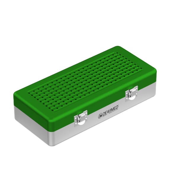 container implant model, 300 x 150 x 75 mm green perforated bottom and perforated lid 88.502.50