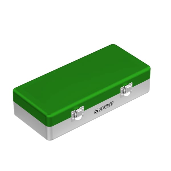 container implant model, 300 x 150 x 75 mm green non-perforated bottom and non-perforated lid 88.503.70