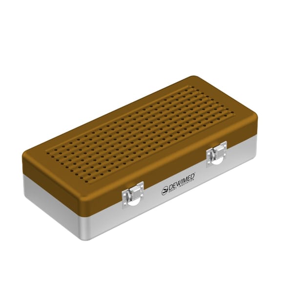 container implant model, 300 x 150 x 75 mm bronze non-perforated bottom and perforated lid 88.504.90