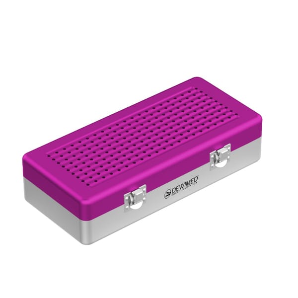 container implant model, 300 x 150 x 75 mm purple perforated bottom and perforated lid 88.505.20
