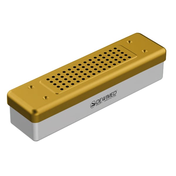 container scopy model, 260 x 70 x 60 mm yellow non-perforated bottom and perforated lid 88.506.40