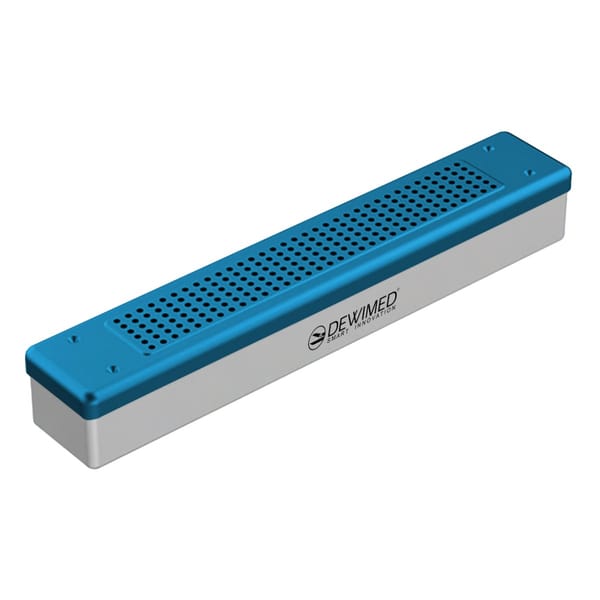 container scopy model, 455 x 80 x 70 mm blue non-perforated bottom and perforated lid 88.506.80