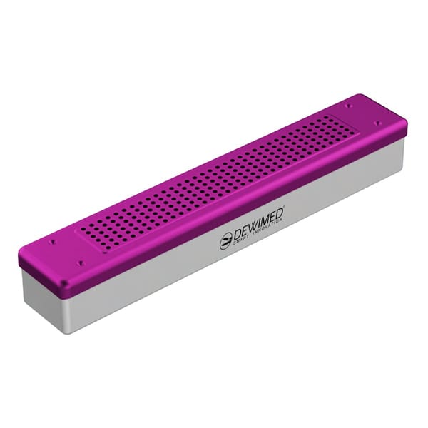 container scopy model, 455 x 80 x 70 mm purple non-perforated bottom and perforated lid 88.508.60
