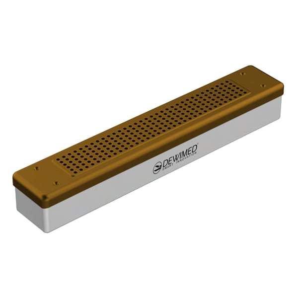 container scopy model, 455 x 80 x 70 mm bronze non-perforated bottom and perforated lid 88.508.70
