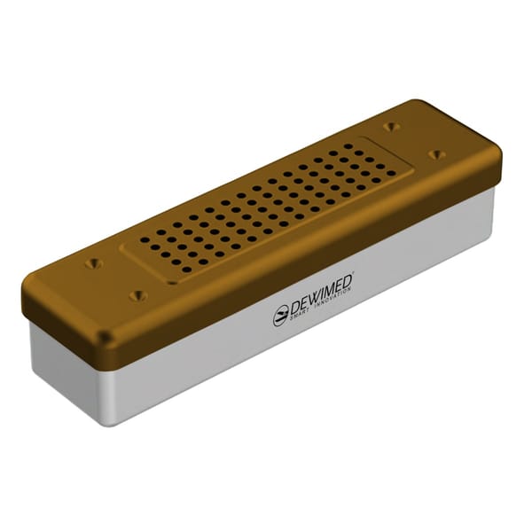 container scopy model, 260 x 70 x 60 mm bronze perforated bottom and perforated lid 88.508.90