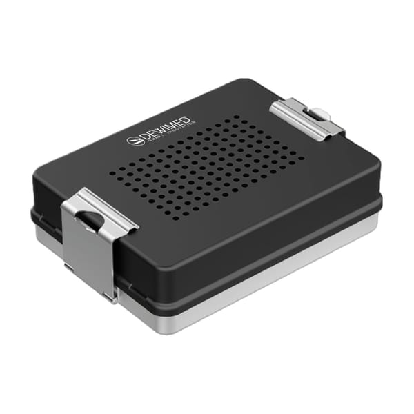 container mini implant, 200 x 147 x 57 mm black perforated bottom and perforated lid 88.521.80