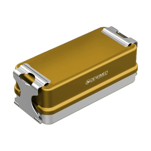 container mini implant, 160 x 72 x 57 mm yellow non-perforated bottom and non-perforated lid 88.522.80