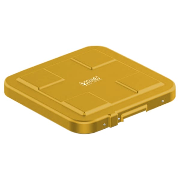 container safety lid, 317 x 285 mm flat model yellow 88.614.19