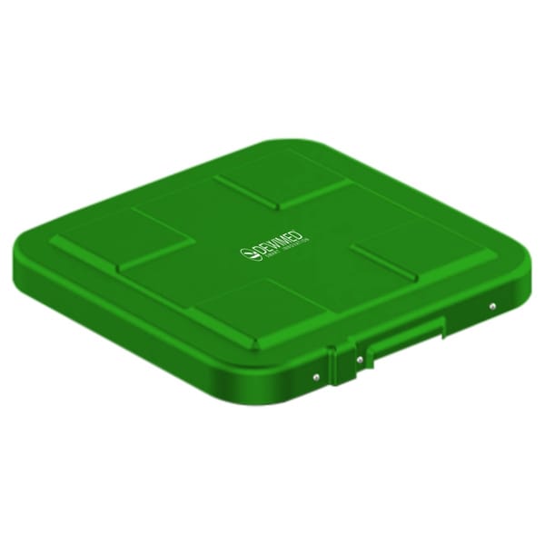container safety lid, 317 x 285 mm flat model green 88.614.20
