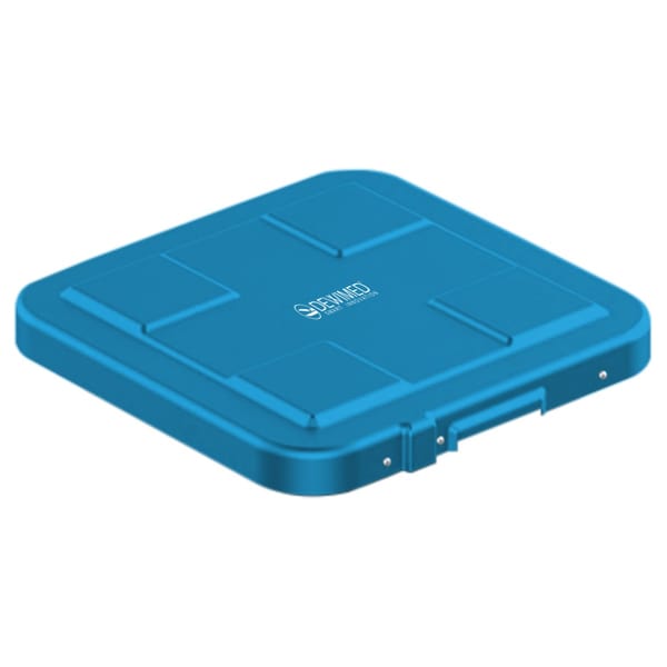 container safety lid, 317 x 285 mm flat model blue 88.614.21