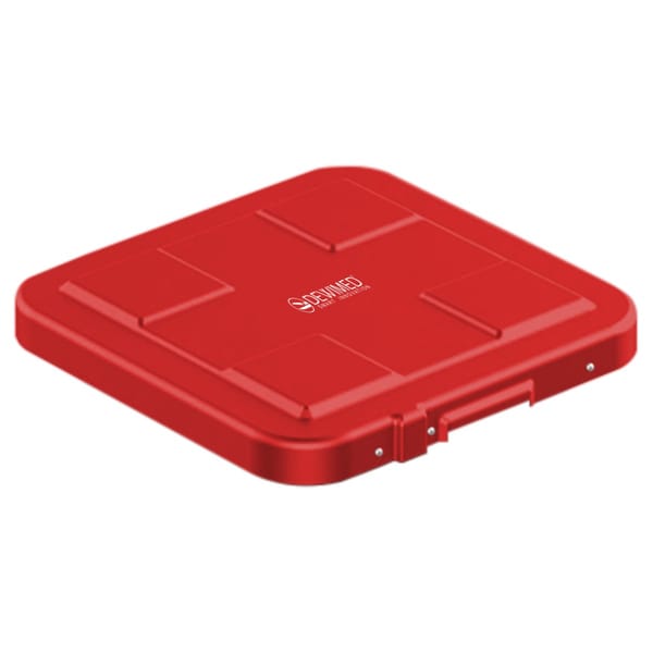 container safety lid, 317 x 285 mm flat model red 88.614.22